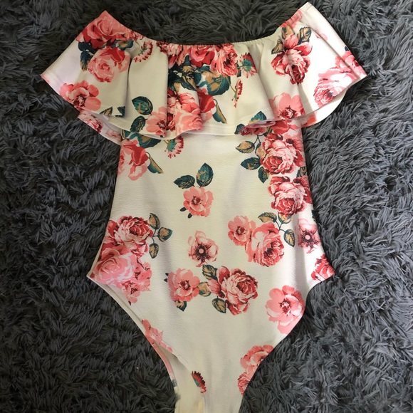 Floral Spring Flounce Style BodySuit! - Picture 2 of 4